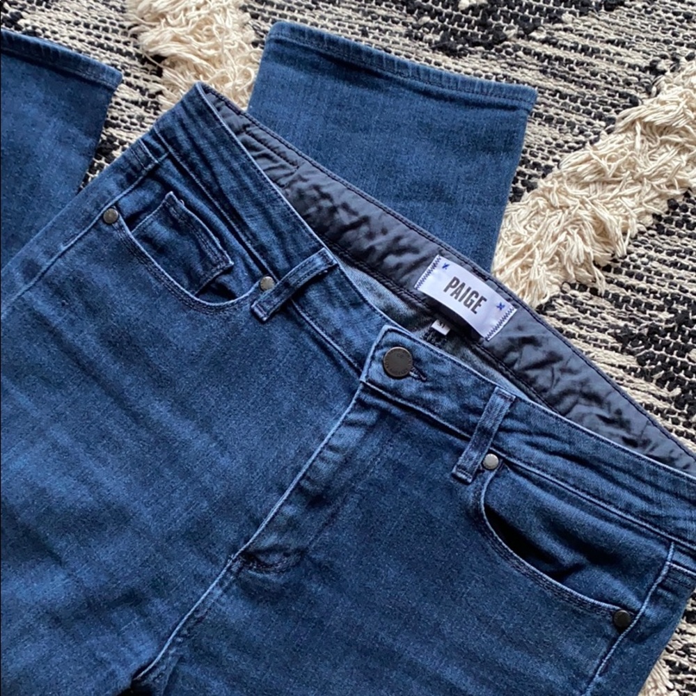 Paige Mid-Rise Straight Leg Jeans